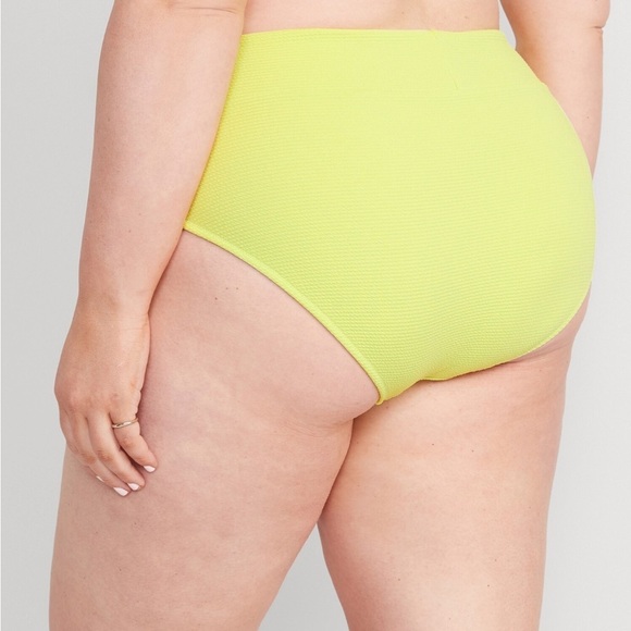 Old Navy Womens High-Waisted Pucker Classic Pousse Verte Bikini Swim Bottoms 3X - Picture 6 of 10